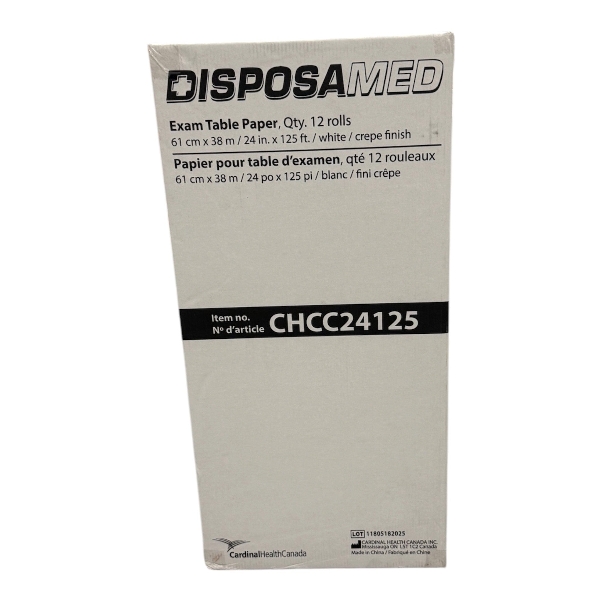 Cardinal Exam Table Paper, Crepe, 24" x 125’ - Case of 12