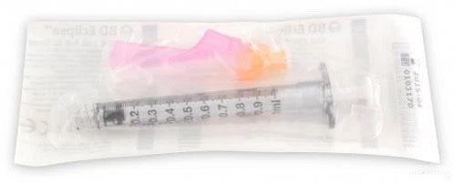 BD Eclipse Luer-Lock Syringe with Needle, 25G x 1” 3ml - Box of 50