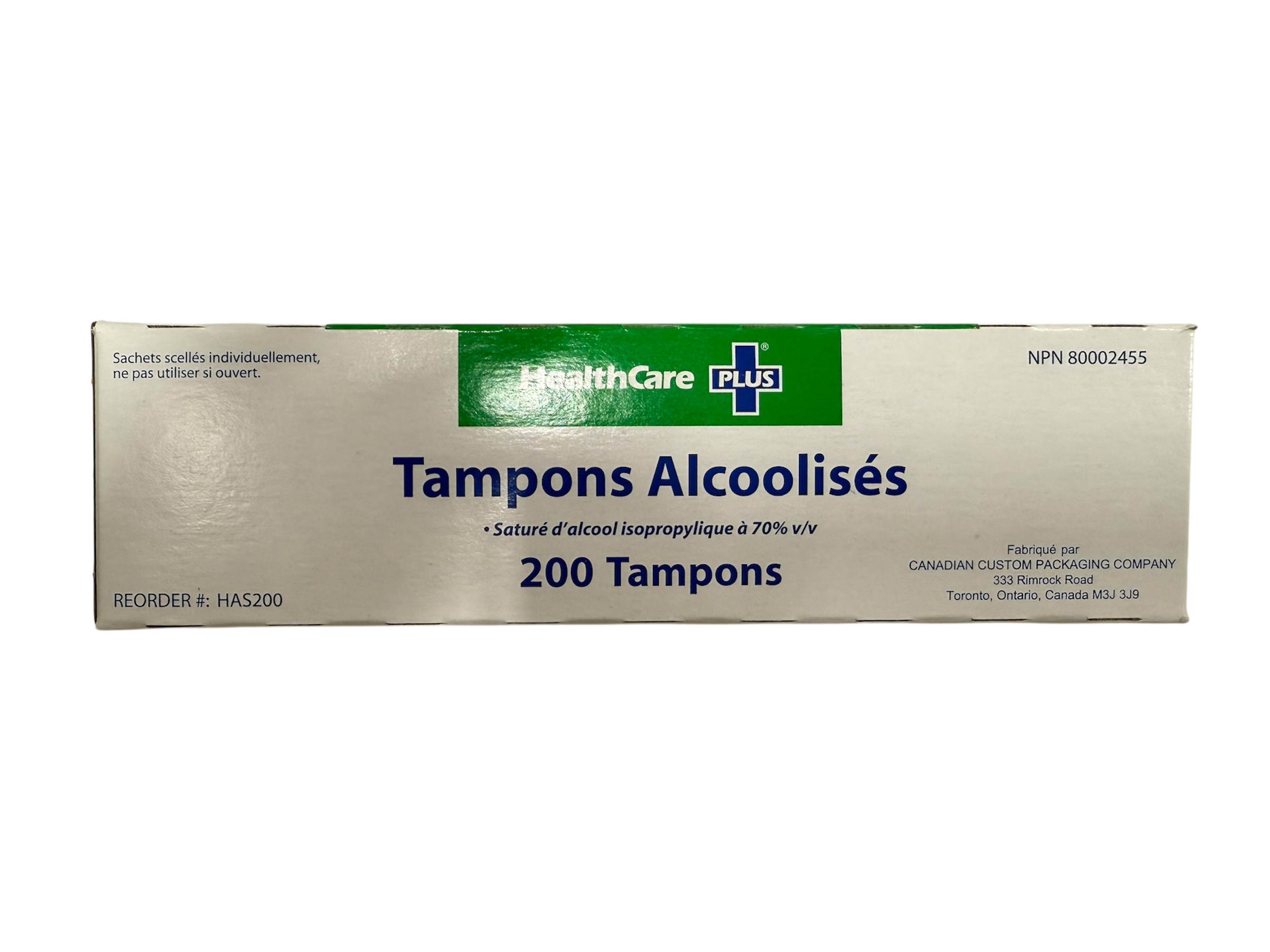 Health Care Plus Alcohol Prep Pads 6.25X2.8 CM - Box of 200
