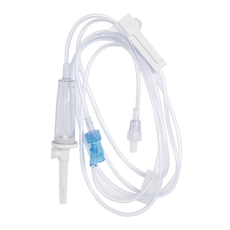 B. Braun IV Set with One Caresite Injection Site, 15 drops/ml, 113", Luer Lock Connection