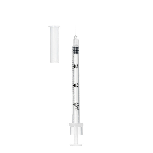 Sol-M Insulin Syringe w/ Fixed Needle 31g x 8mm, 0.3ml, Box of 100