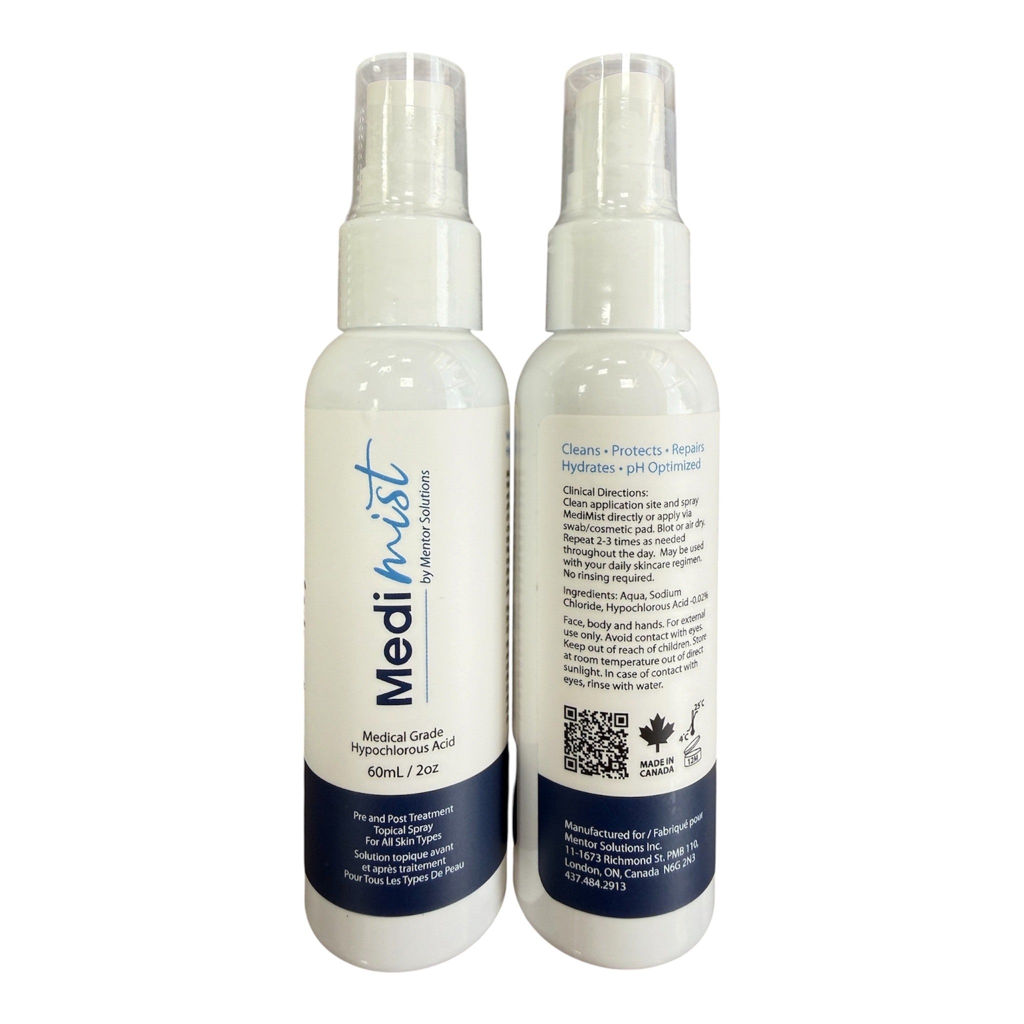 MediMist Hypochlorous Acid 60ml Spray Bottle- Case of 20