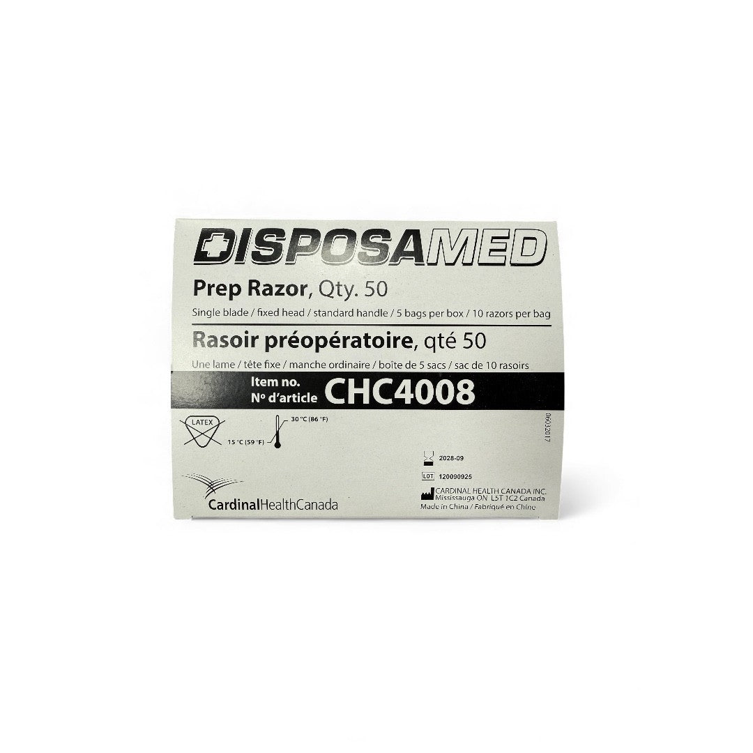 Cardinal Health Single Blade Fixed Razor, Box of 50