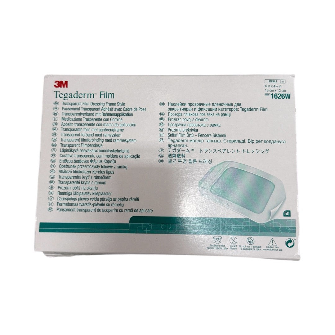 3M Tegaderm Transparent Film Dressing, 10x12cm - Box of 50