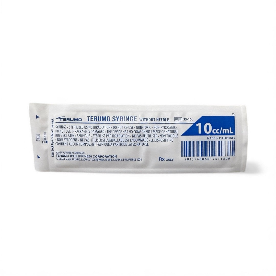 Terumo Syringe Only Luer Lock, 10ml - Box of 100