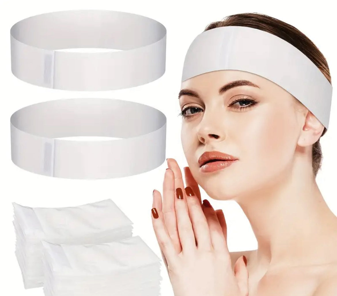 Disposable Stretch Headband w/ Adjustable Closure - Pack of 50