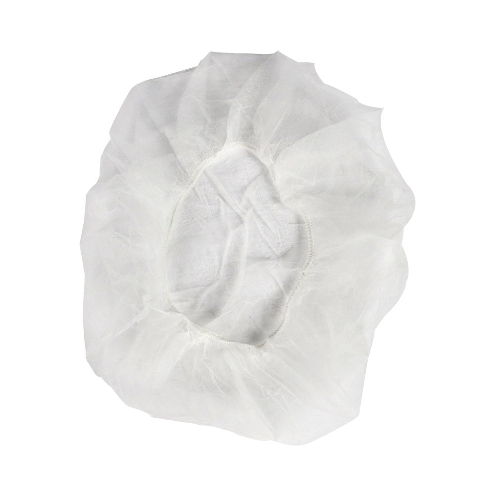 White Bouffant Caps, Medium 19” - Pack of 100