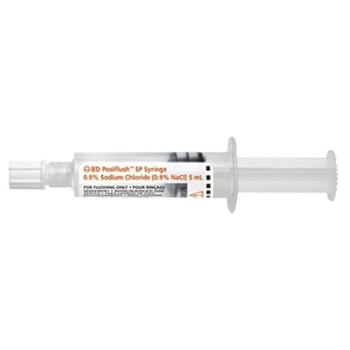 BD PosiFlush Prefilled Normal Saline Syringe, 5ml - Box of 30