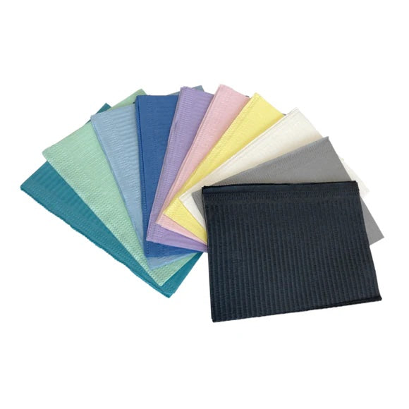 Aurelia Disposable Bibs, 2-Ply, Black 13x18in - Box of 500