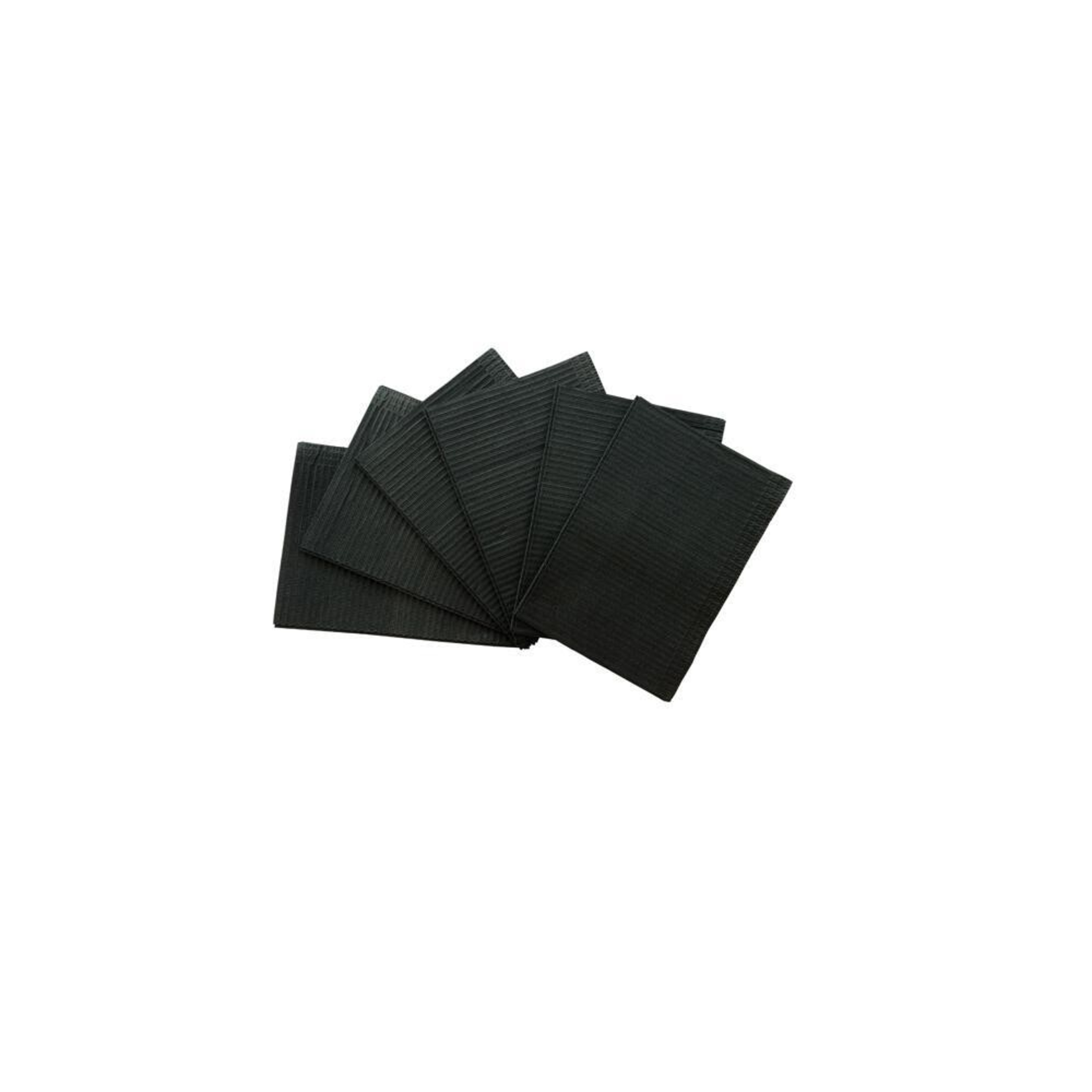Aurelia Disposable Bibs, 2-Ply, Black 13x18in - Box of 500