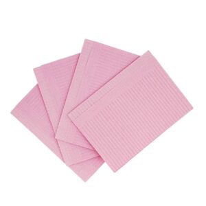 Safe-Dent Disposable Bibs, 2-Ply, Rose 13x18in – Box of 500