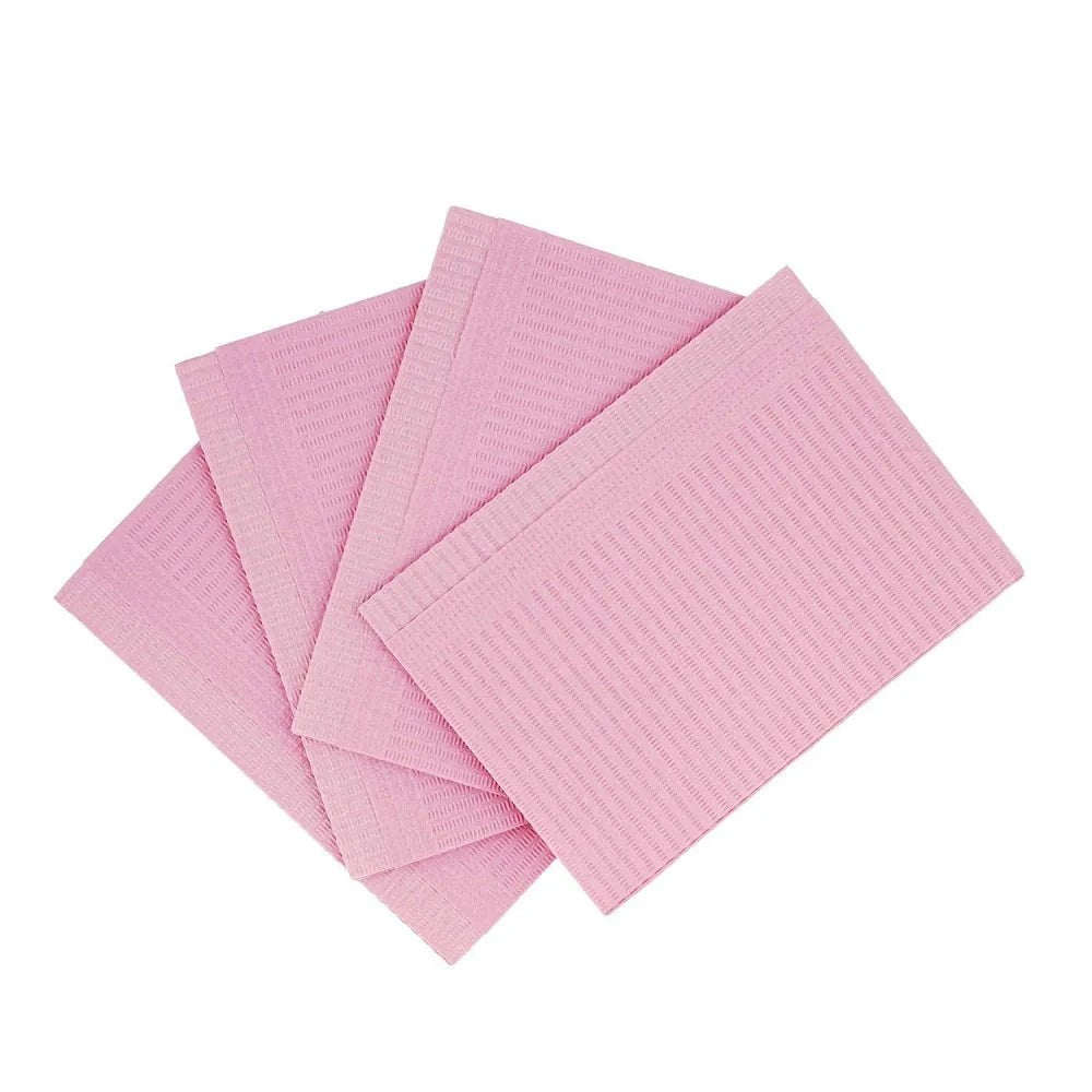Aurelia Disposable Bibs, 2-Ply, Rose 13x18in - Box of 500
