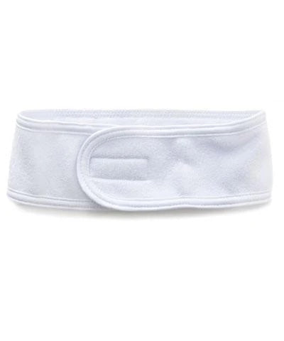 Adjustable Terry Cloth Headband, White