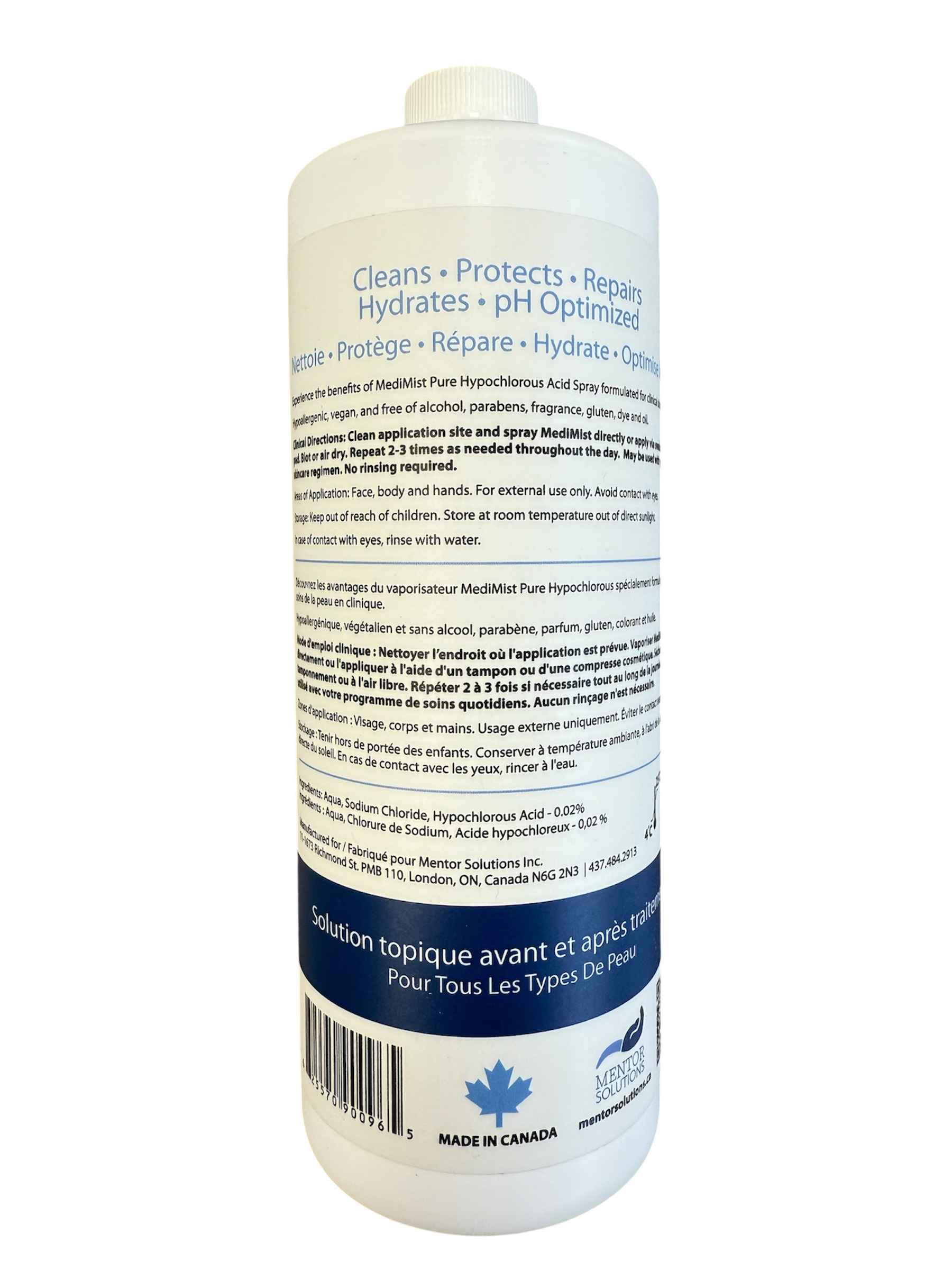 MediMist Hypochlorous Acid - 1000ml Refill Bottle