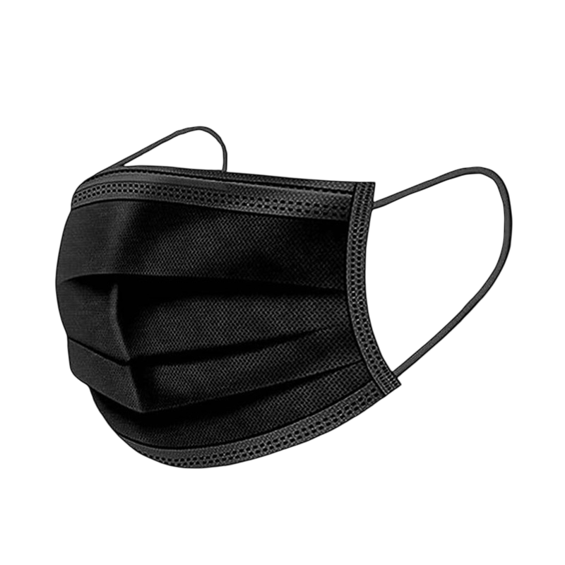 SVR Adult Procedure Masks Level 3 Earloops Black - Box of 50