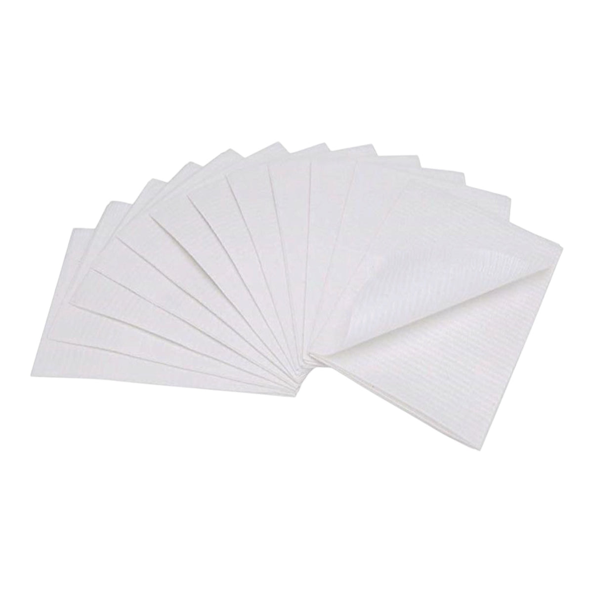 Aurelia Disposable Bibs, 2-Ply, White, 13x18in - Box of 500